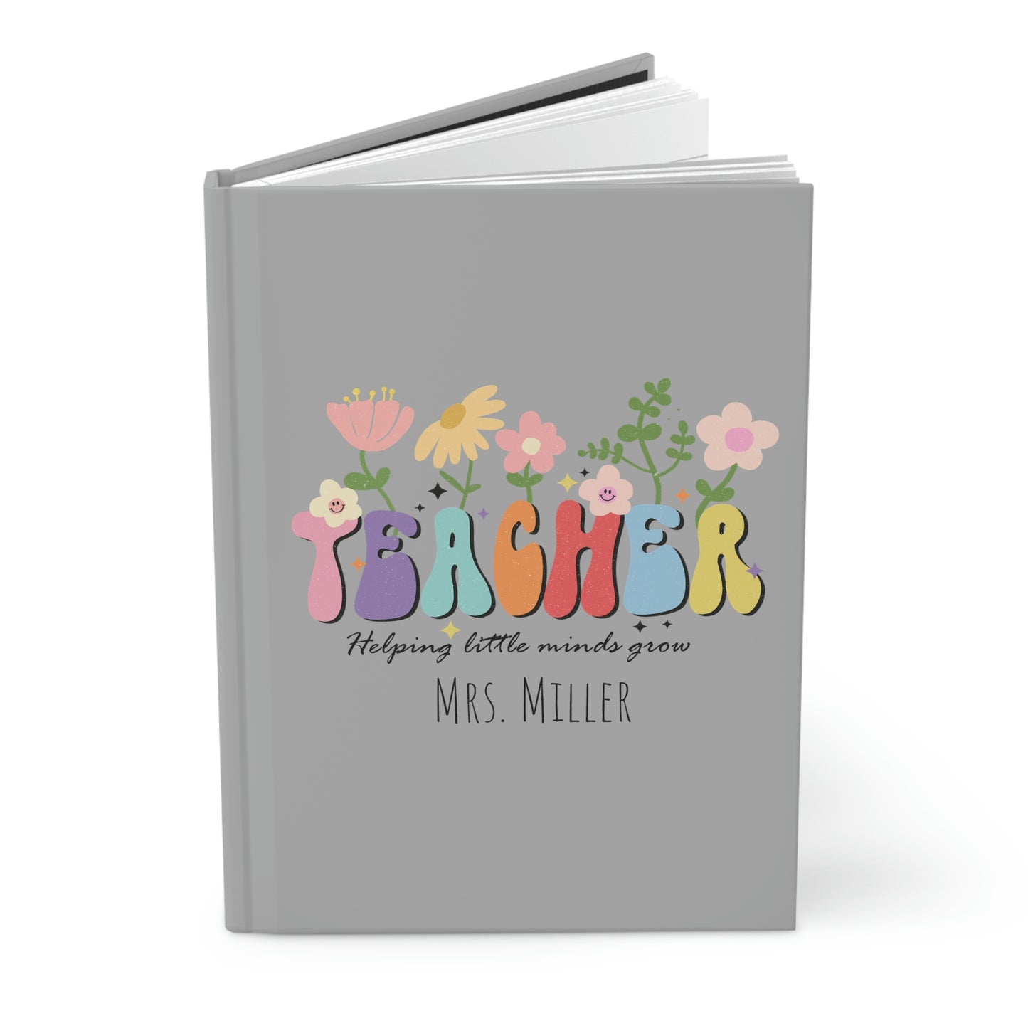 Teacher Book, Teacher Appreciation Gift, Gift for Teacher, Retro Teacher, Gift from Student, Teaching Little Minds, Personalized Teacher