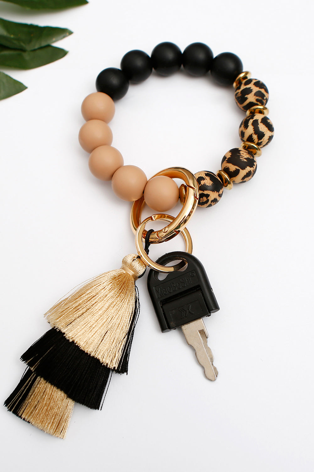 Beaded Keychain with Layered Tassel - Premium Key Chains - Just $12! Shop now at Nine Thirty Nine Design