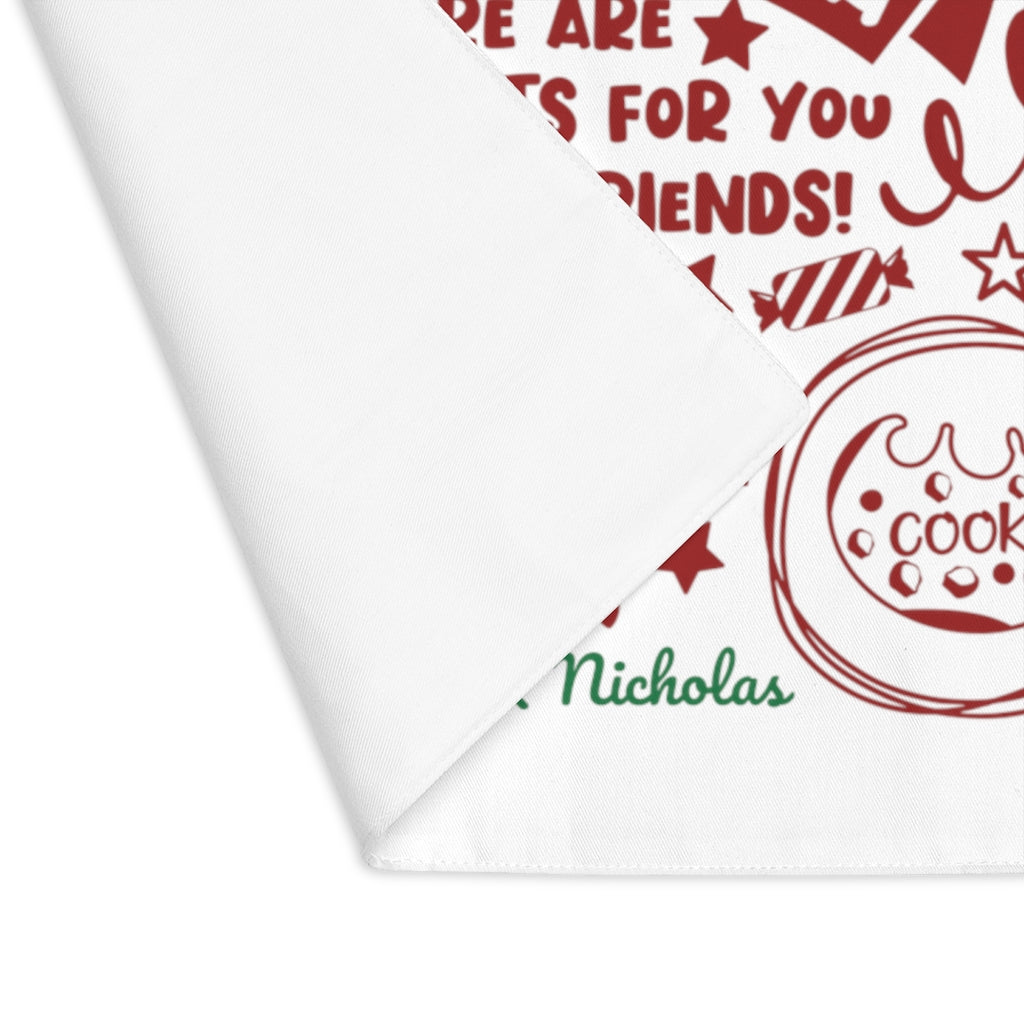 Personalized Milk and Cookies for Santa Placemat Home Decor