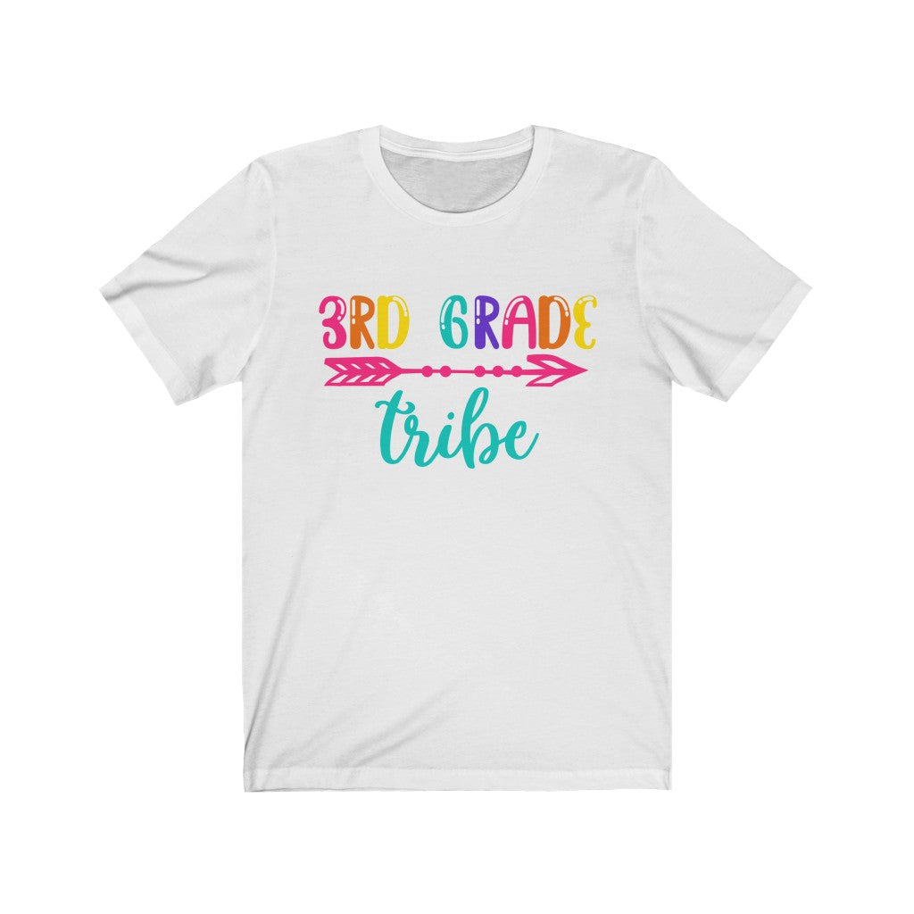 Third Grade Tribe Tshirt, 3rd Grade Teacher Shirt, Womens Short Sleeve Tee, Rainbow Teacher Shirt - Premium T-Shirt - Just $21.50! Shop now at Nine Thirty Nine Design