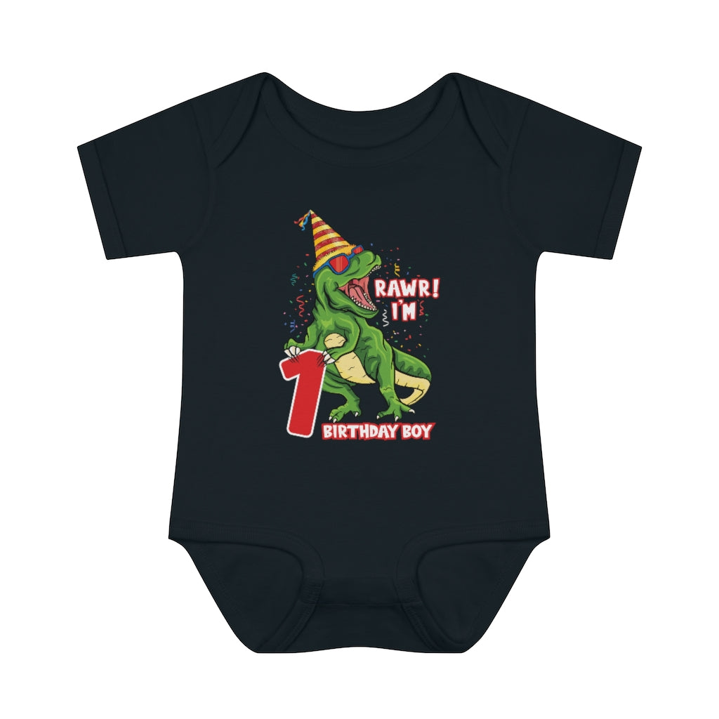 Rawr I'm One Infant Baby Rib Bodysuit Kids clothes