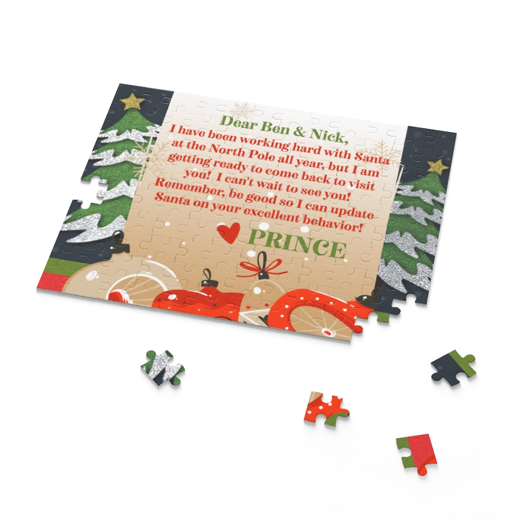 Personalized Elf Is Coming Puzzle (120 Pieces) Puzzle