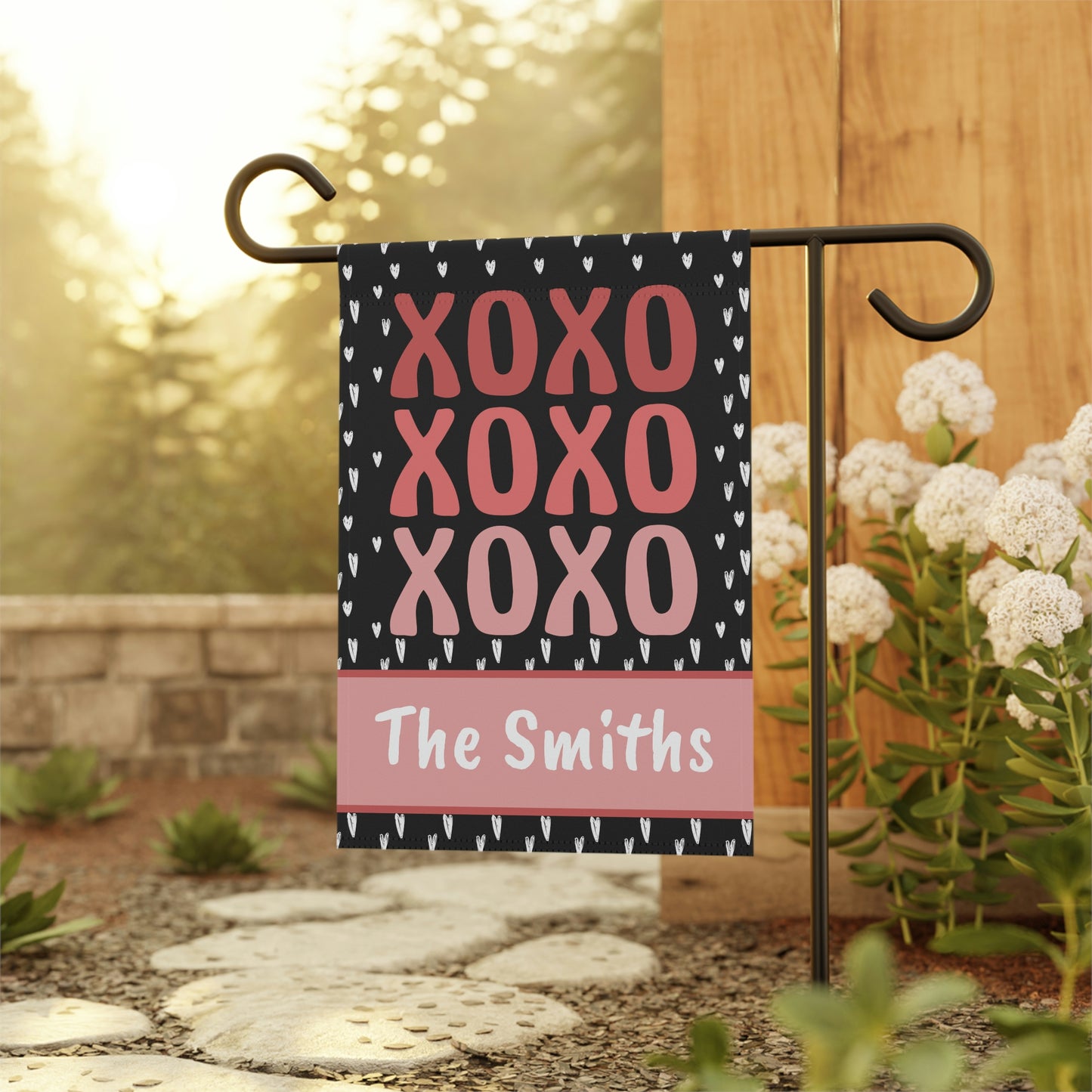 XOXO Valentines Day Garden Flag