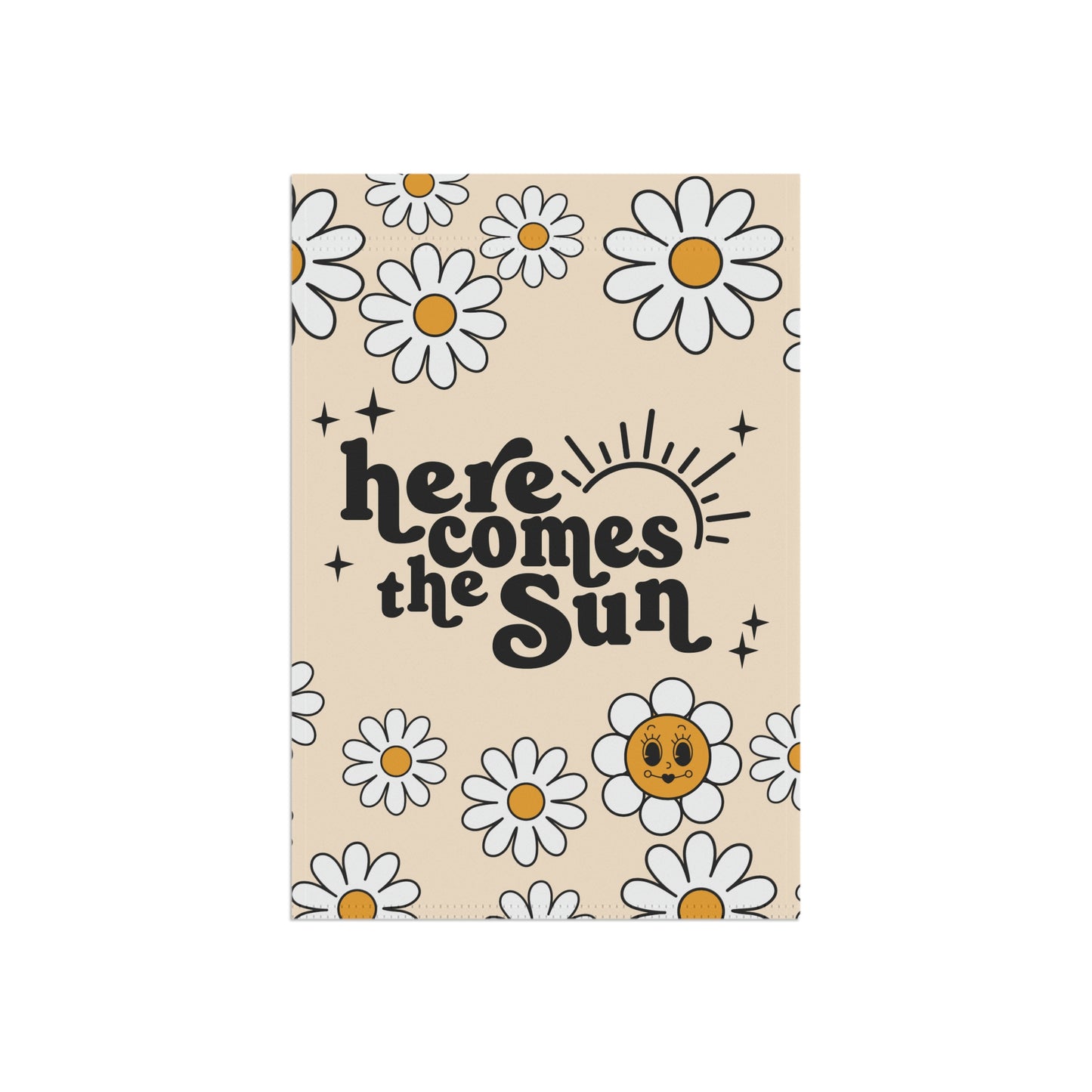 Here Comes The Sun Retro Styled Garden Flag