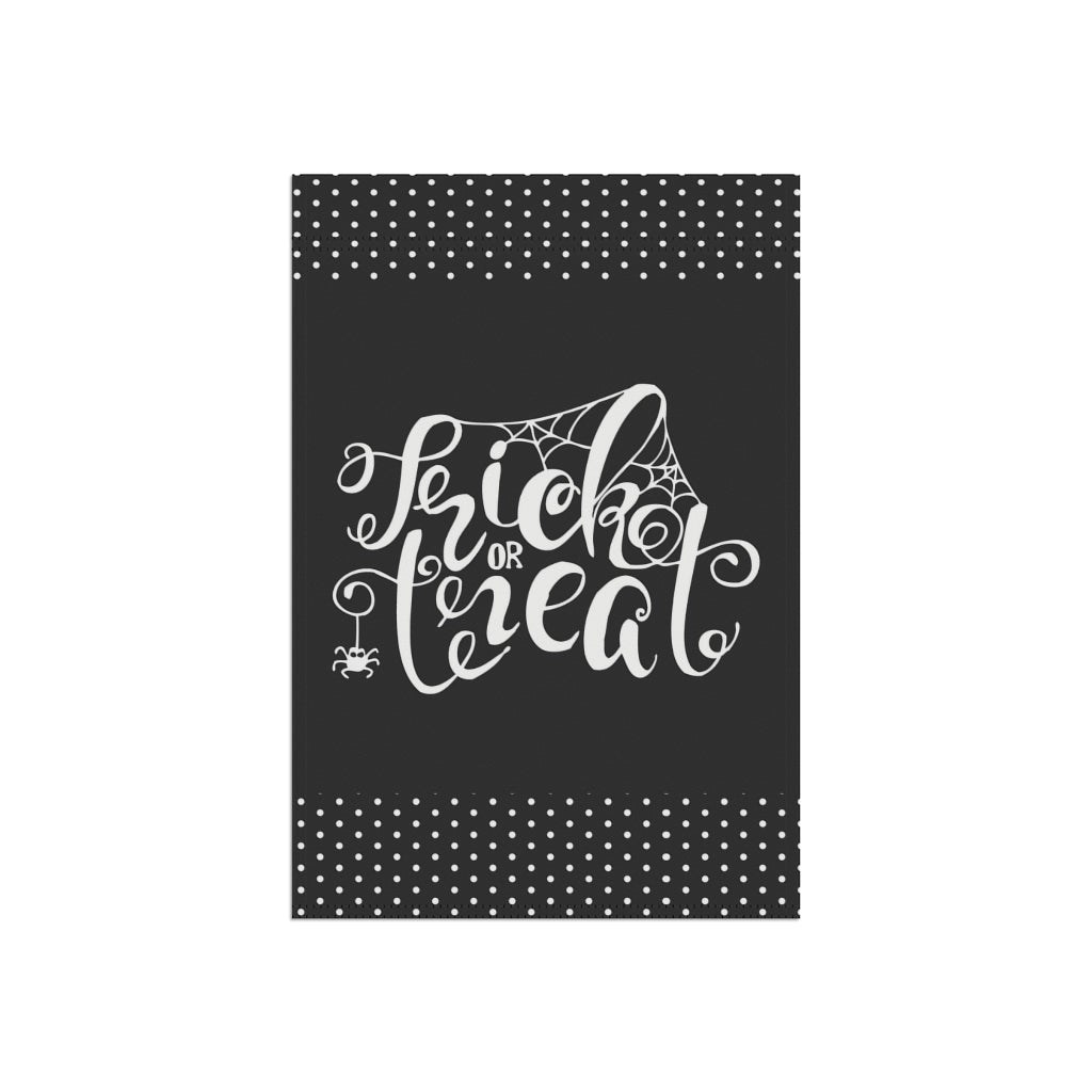 Trick or Treat Black and White Garden Flag Home Decor