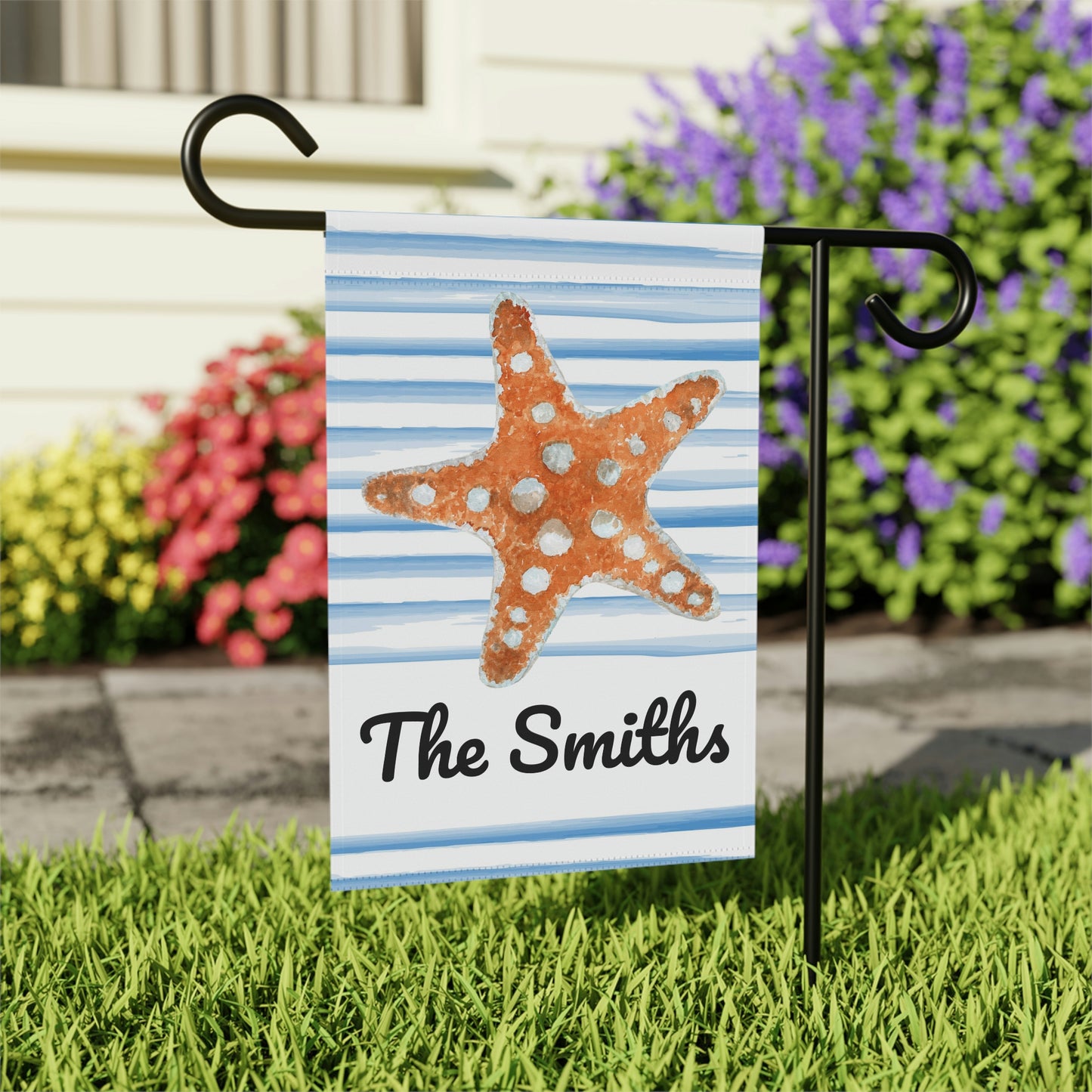 Starfish Nautical Summer Garden Flag