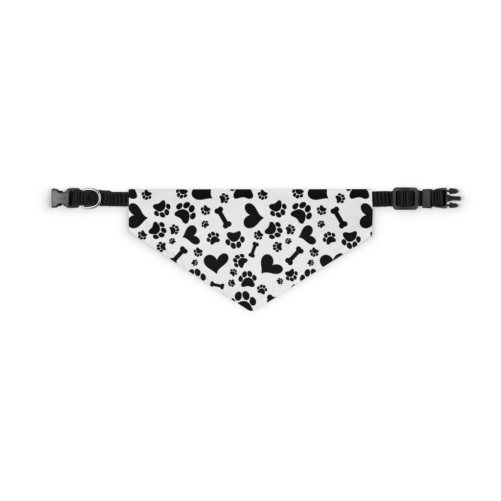 Paw Print Pet Bandana Collar Pets