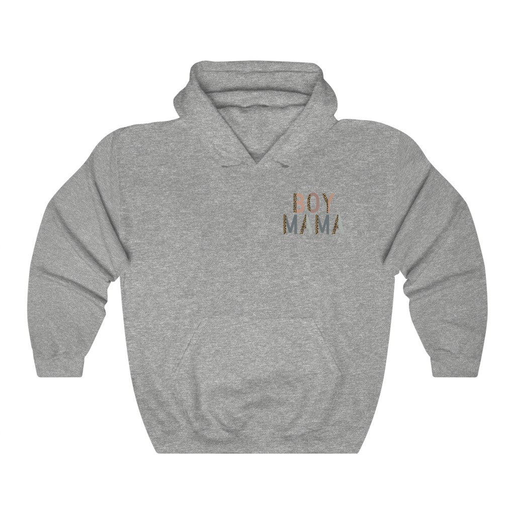 Boy mama Sweatshirt, Mom Life Hoodie, Gift for Mom, Mom Christmas Gift, Leopard mom Hoodie