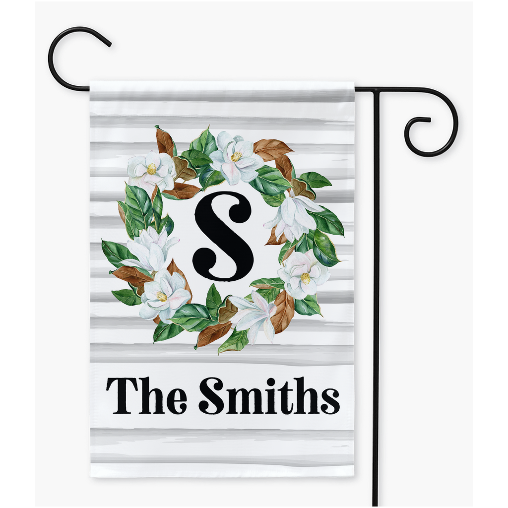 Magnolia Wreath Garden Flag Windsocks & Flags