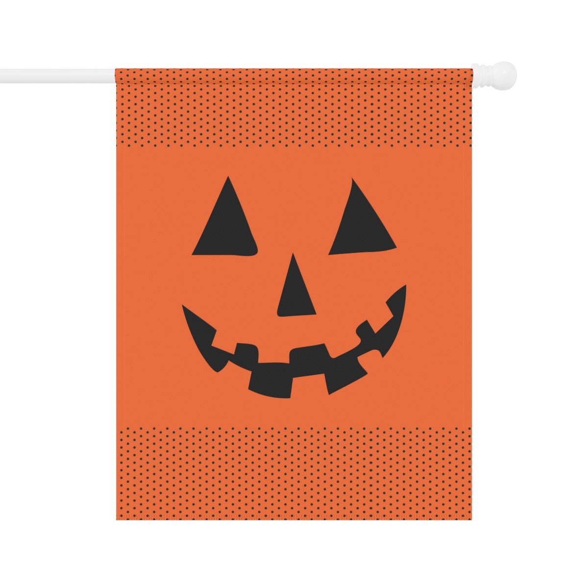 Orange and Black Pumpkin Face House Flag