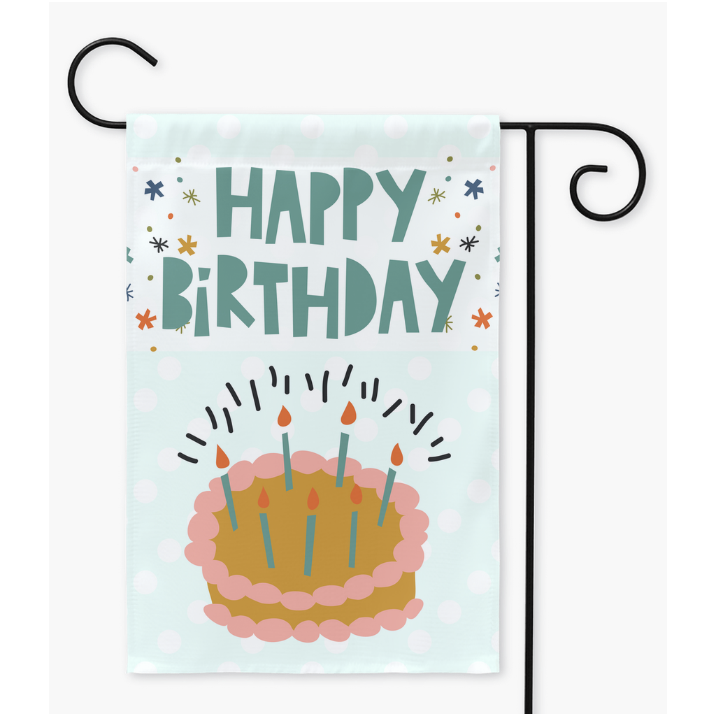 Happy Birthday Garden Flag Flag