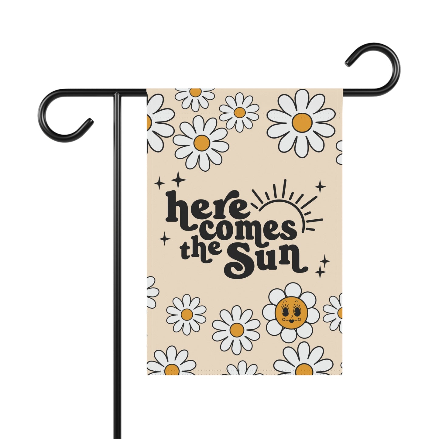 Here Comes The Sun Retro Styled Garden Flag
