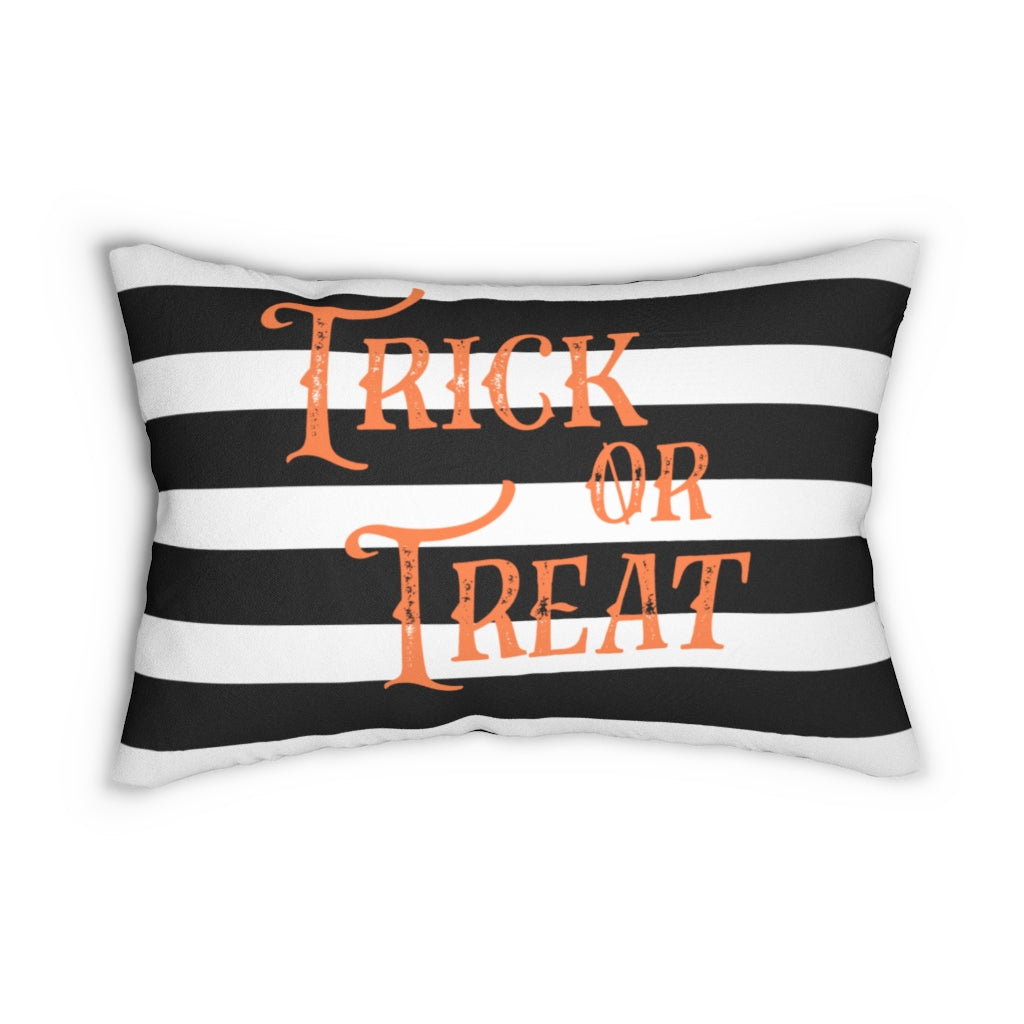Trick or Treat Lumbar Pillow, Halloween Pillow Home Decor