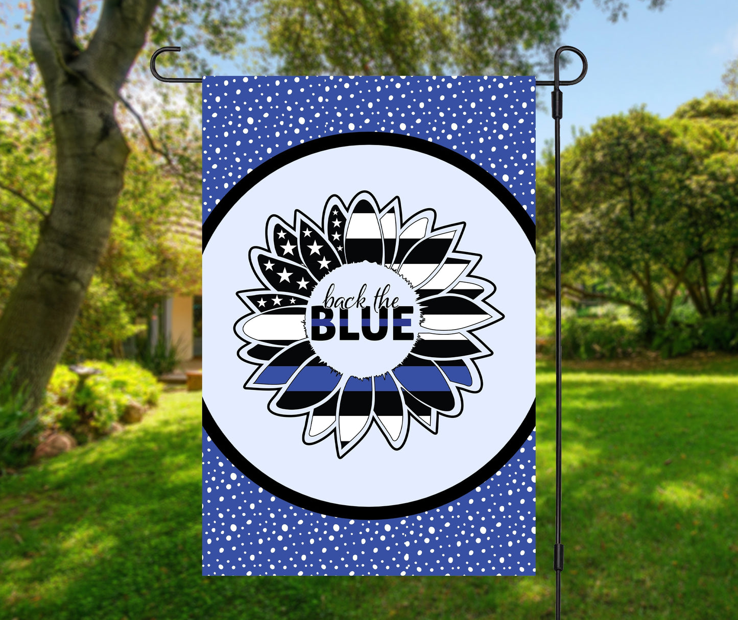 Support Police Garden Flag Flag