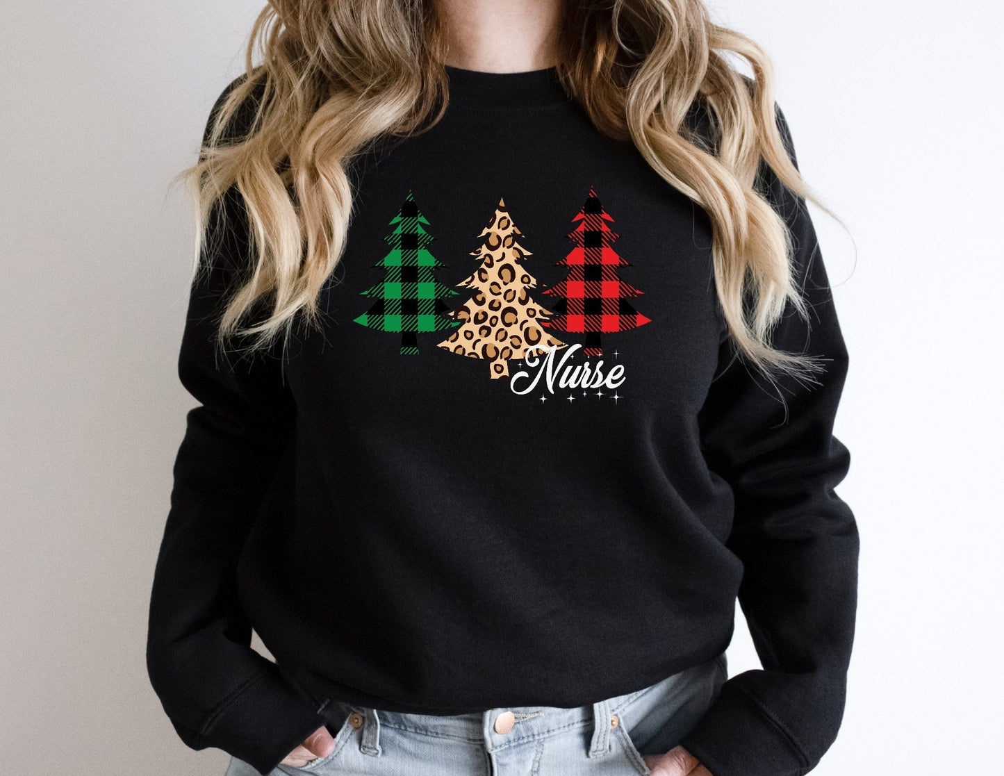 Nurse Christmas Sweatshirt, Nurse Christmas Gift, Leopard Christmas, Nursing Gifts, Gifts for Nurses, Nurse Life, Nurse Sweaters for Women - Premium Sweatshirt - Just $29.50! Shop now at Nine Thirty Nine Design