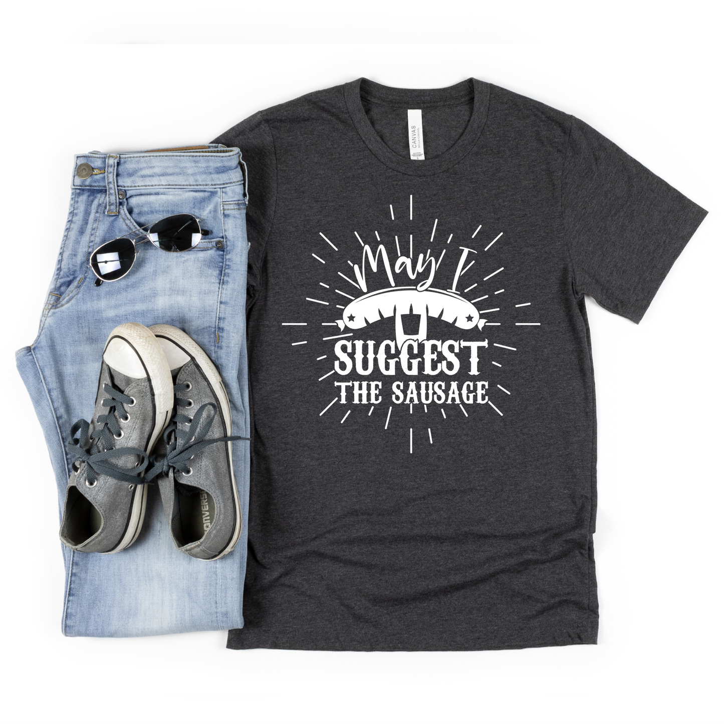 May I Suggest The Sausage Shirt, Funny Grilling Shirt, Smoker Shirt T-Shirt