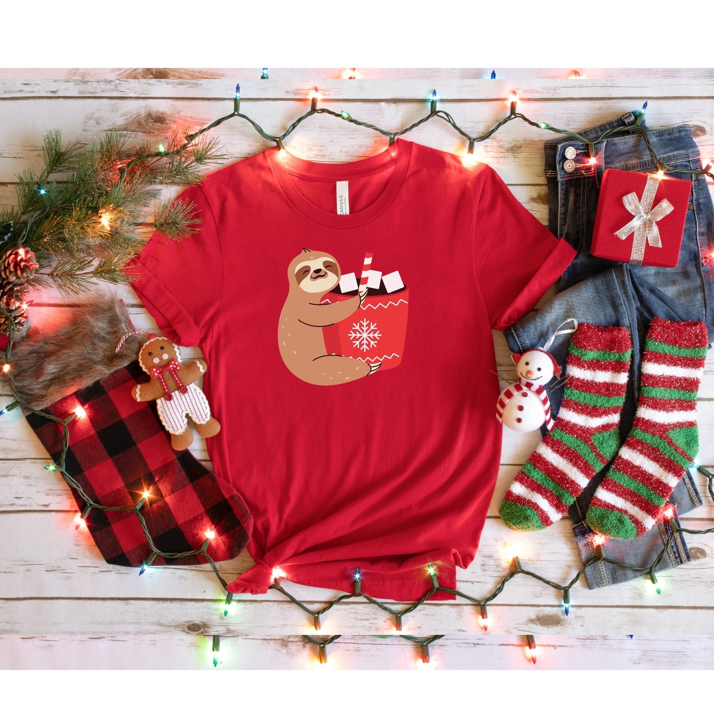Sloth Christmas Shirt - Premium T-Shirt - Just $21.50! Shop now at Nine Thirty Nine Design