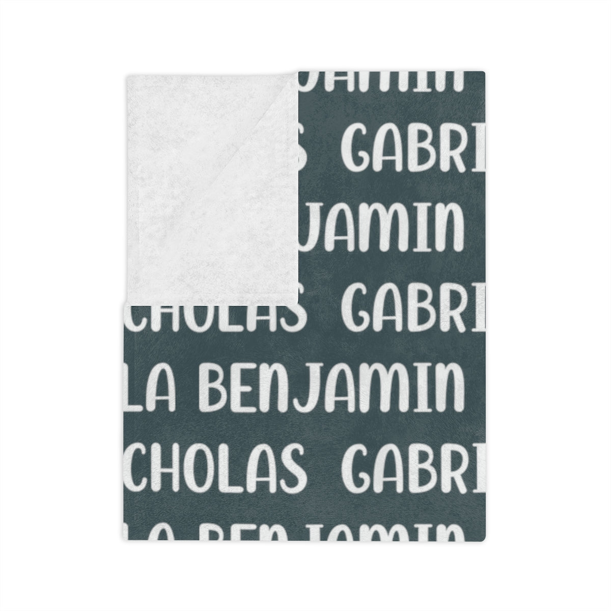 Grandma Minky Blanket with Grandchildren's names on it