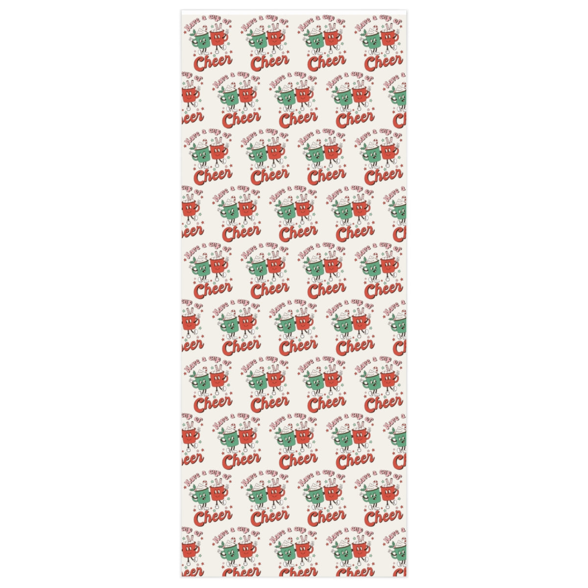 Retro Christmas Wrapping Paper - Cup of Cheer