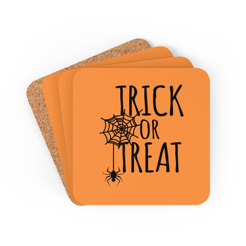 Halloween Coaster Set, Trick or Treat Coasters, Fall Coaster Set Home Decor