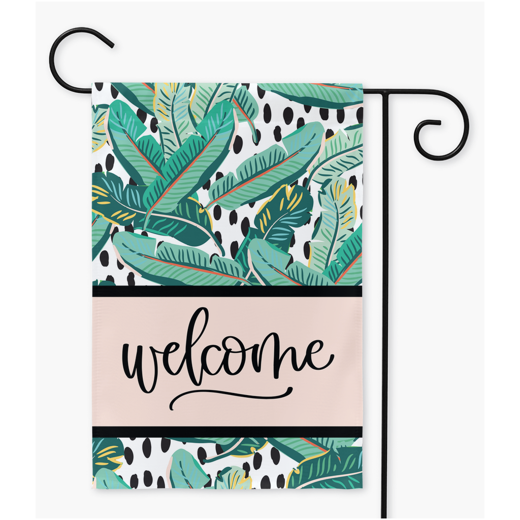 Welcome Tropical Yard Flags Flag