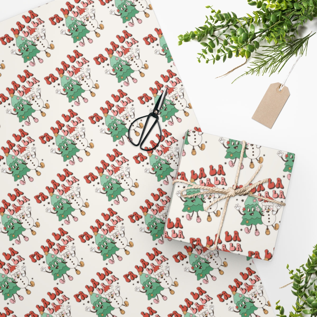 Retro Christmas Wrapping Paper