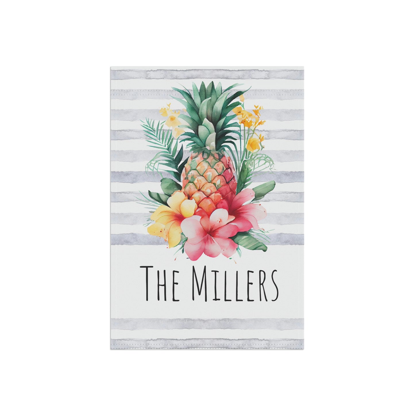 Personalized Pineapple Summer Garden Flag