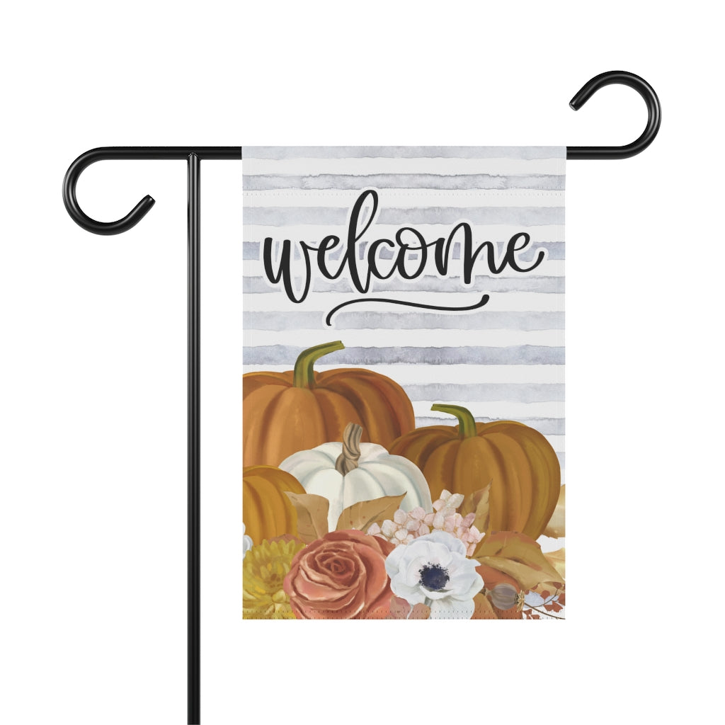 Pumpkin Welcome Garden Flag
