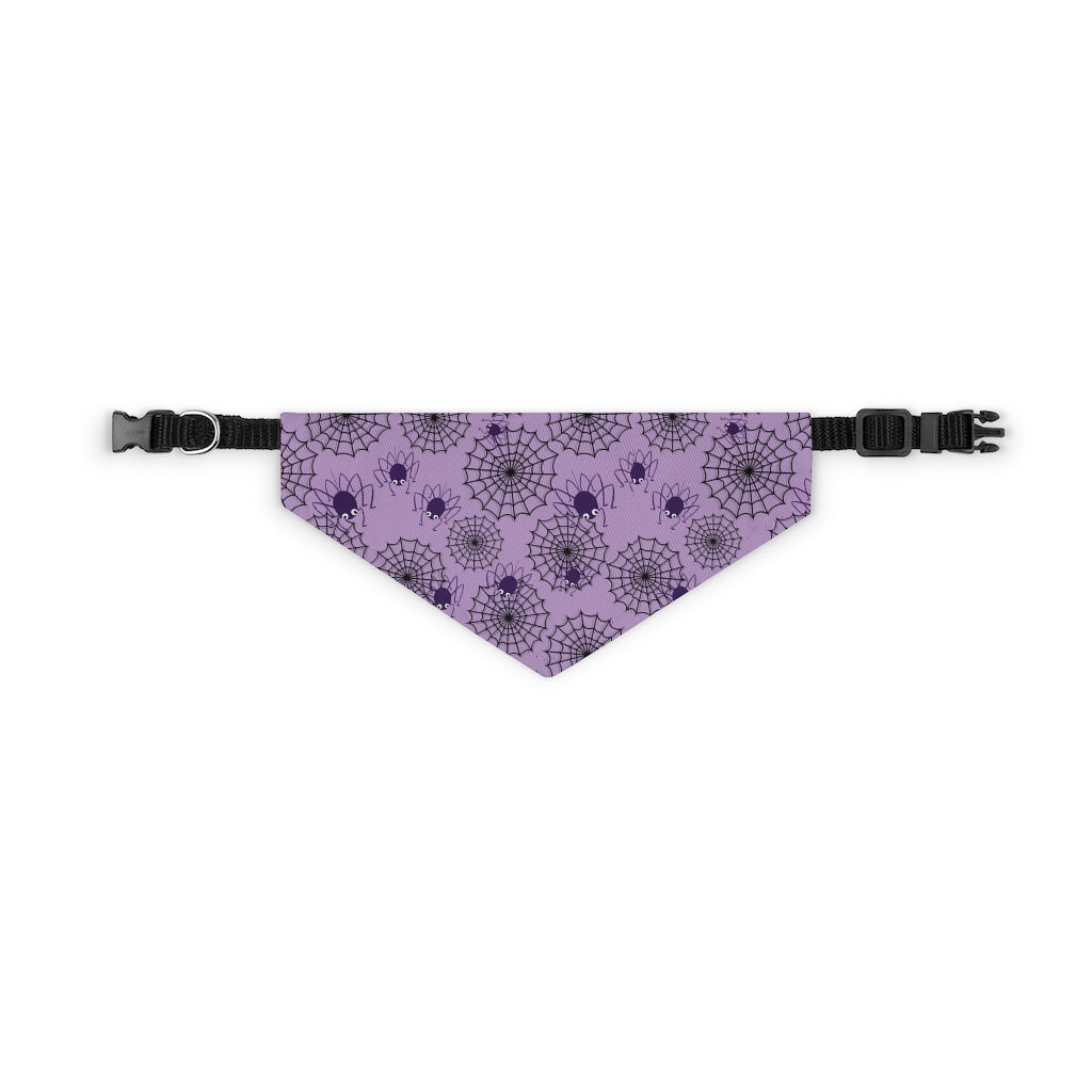 Halloween Pet Bandana Collar, Spiderweb Pet Bandana, Spooky Pet Collar Pets