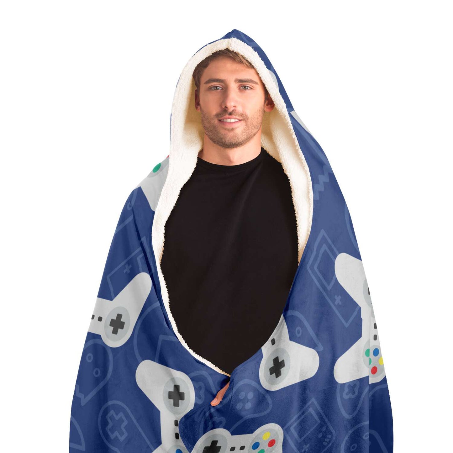 Gaming Themed Hooded Blanket Hooded Blanket - AOP