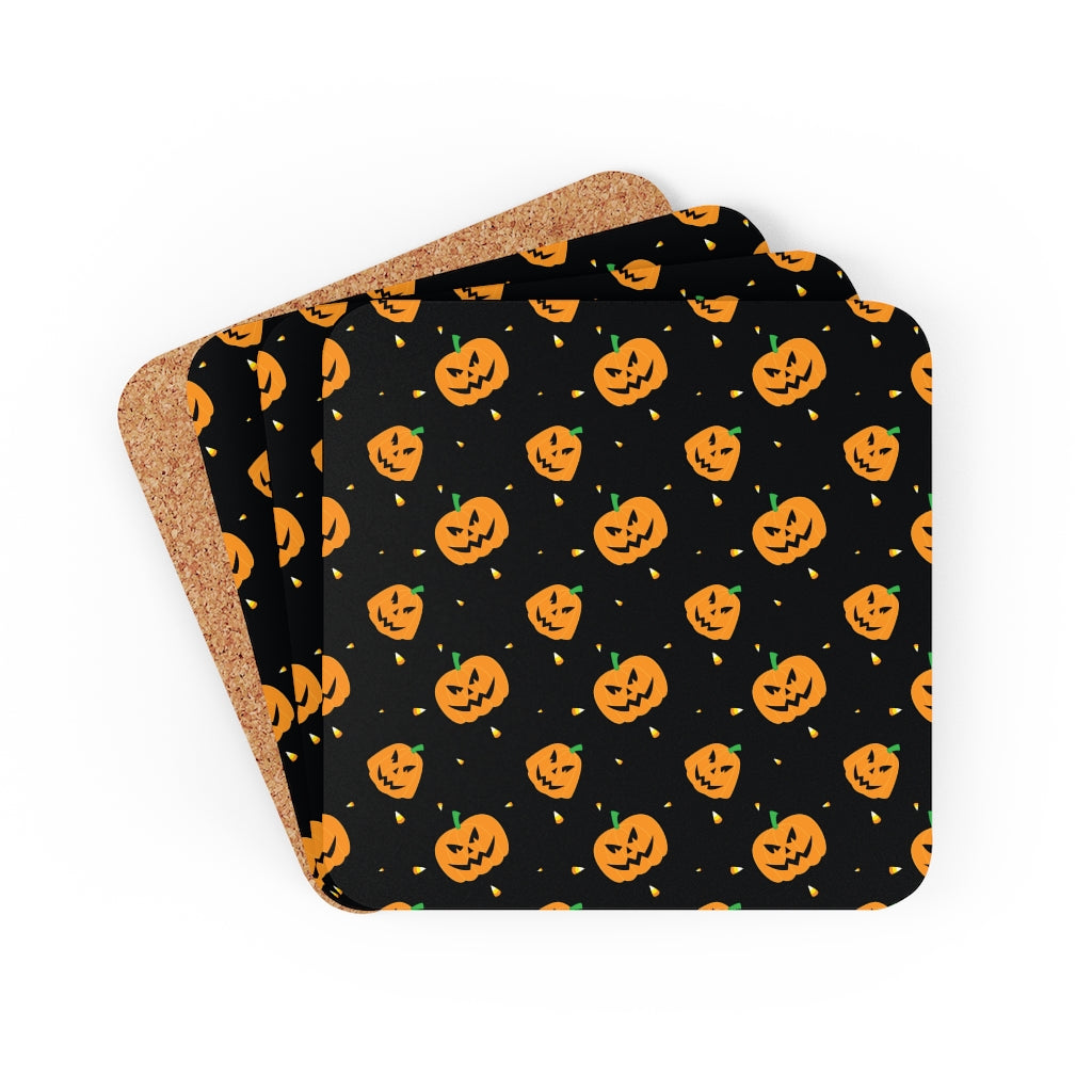 Halloween Corkwood Coaster Set Home Decor
