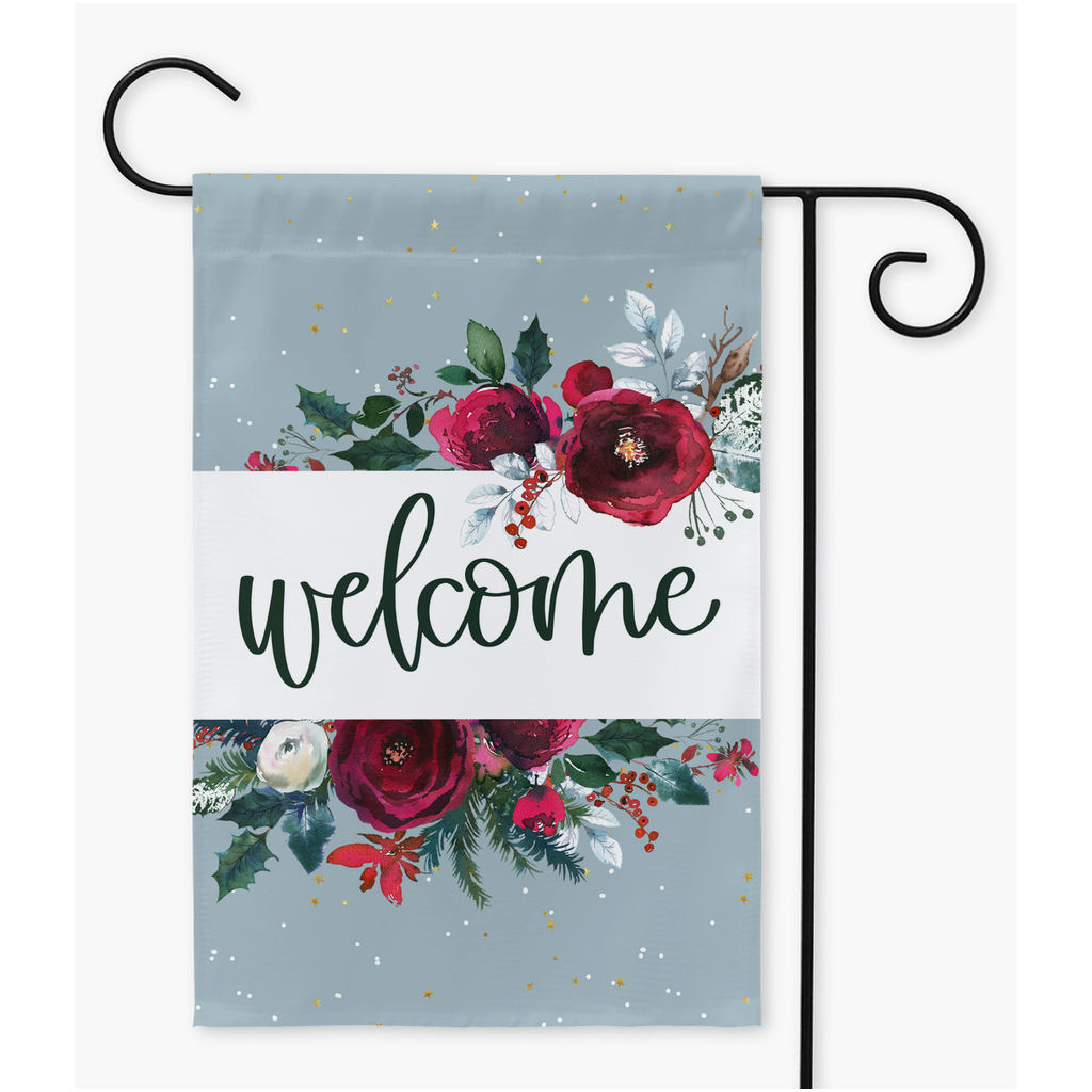 Winter Welcome Garden Flag Flag