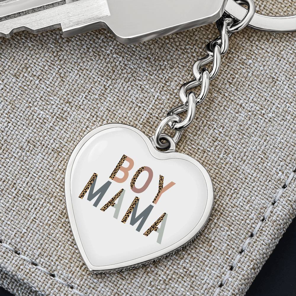 Boy Mama Key Chain, Boy Mama Gift, Leopard Boy Mama, Gift for Boy Mom, New Mom Gift Jewelry