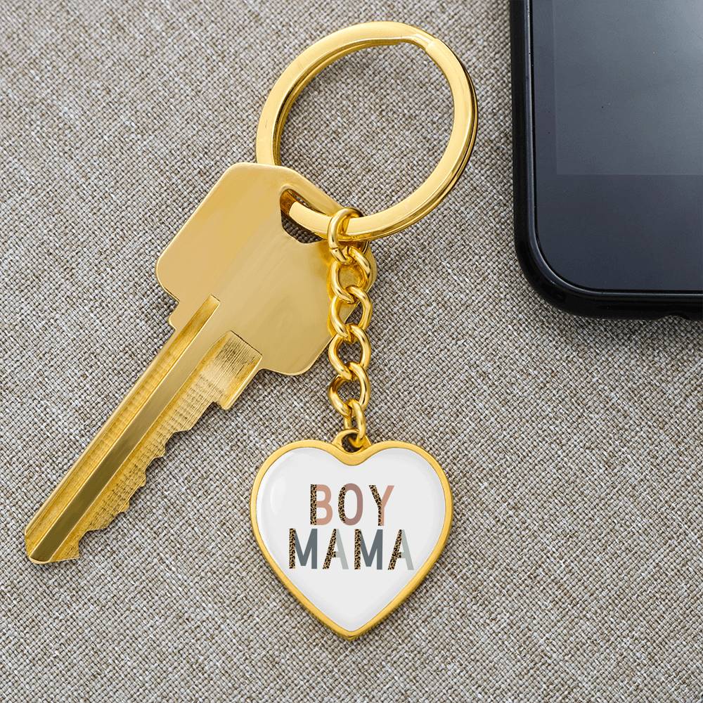 Boy Mama Key Chain, Boy Mama Gift, Leopard Boy Mama, Gift for Boy Mom, New Mom Gift Jewelry