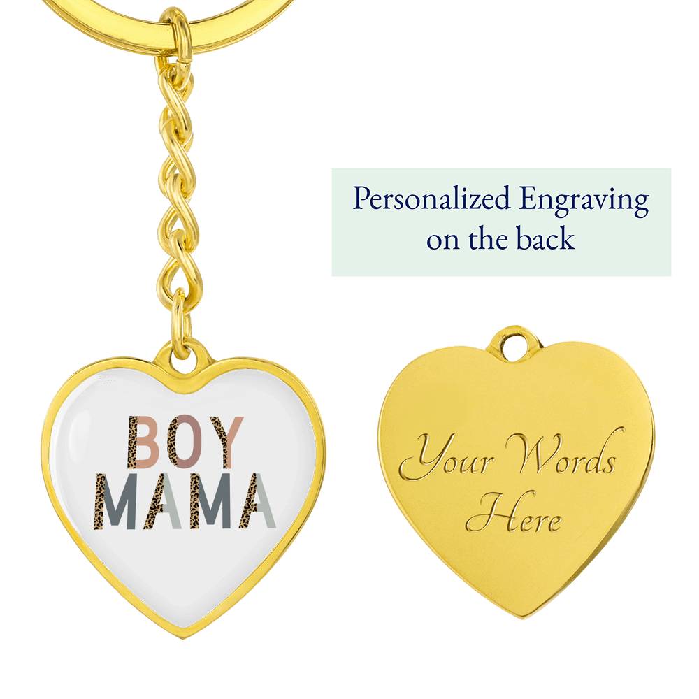 Boy Mama Key Chain, Boy Mama Gift, Leopard Boy Mama, Gift for Boy Mom, New Mom Gift Jewelry