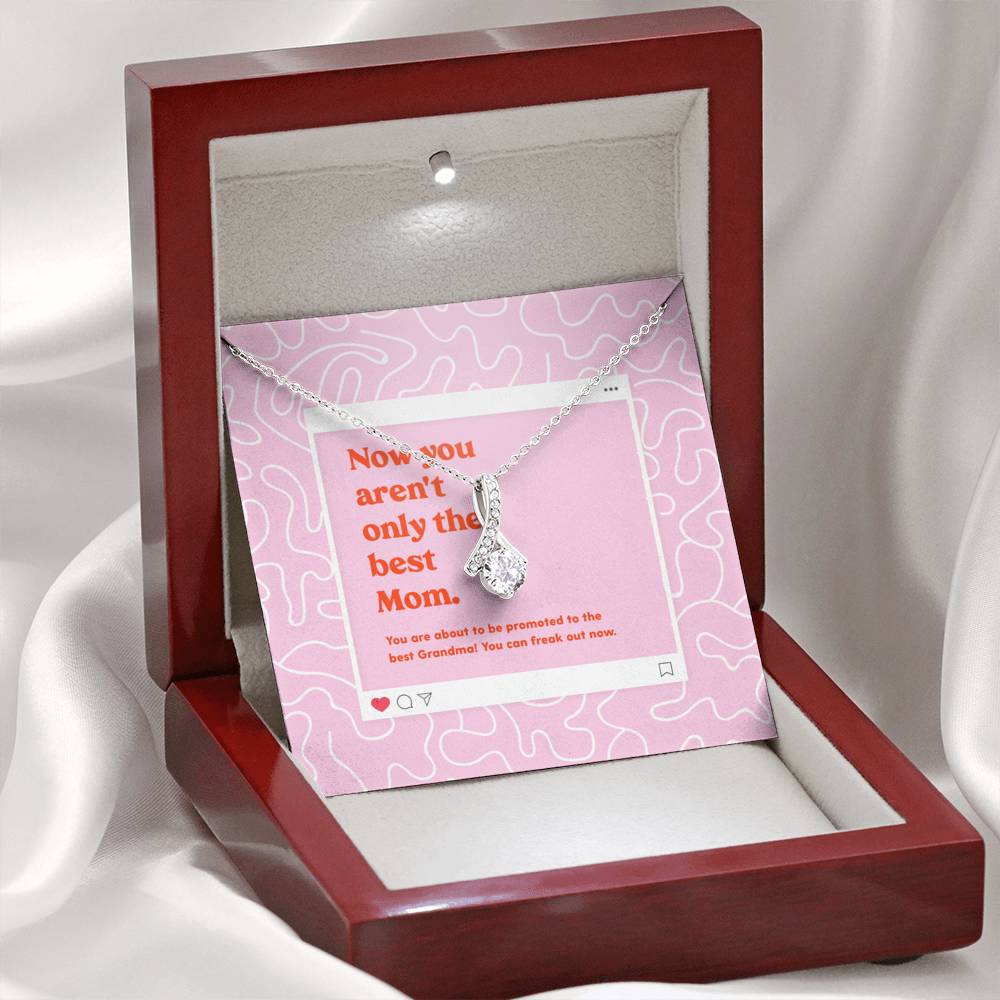 Promoted to Grandma Necklace, Grandma Pregnancy Announcement Jewelry