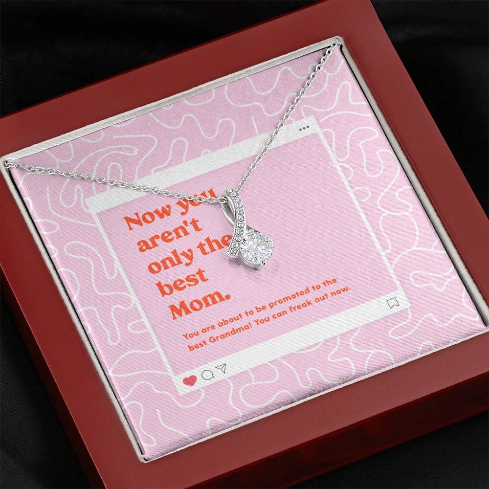 Promoted to Grandma Necklace, Grandma Pregnancy Announcement Jewelry
