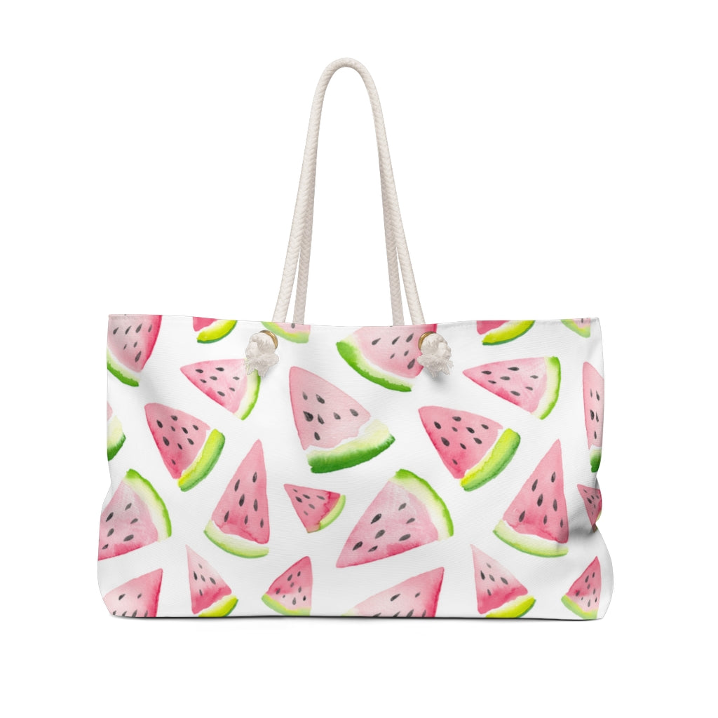 Custom Weekender Bag Women, Personalized Tote, Watermelon Tote, Bride Bag, Large Beach Bag, Summer Bag, Gift for Her, Cute Tote Bag Bags