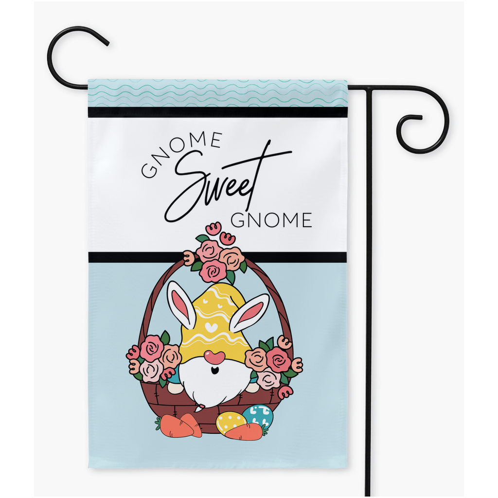 Gnome Sweet Gnome Easter Garden Flags Flag