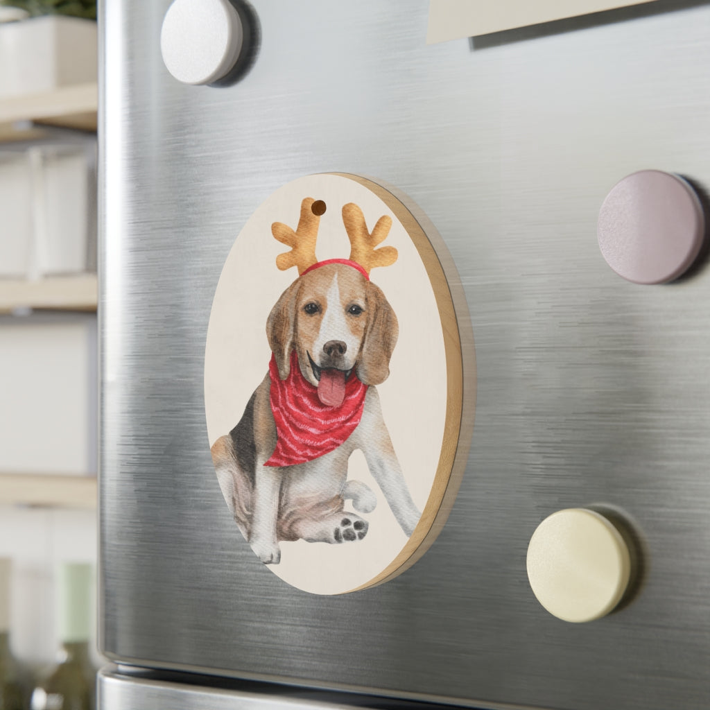 Christmas Beagle Ornament, Dog Ornament, Christmas Dog Gift, Dog Lover Gift, Dog Christmas Decor, Dog Christmas Tree, Reindeer Dog Home Decor