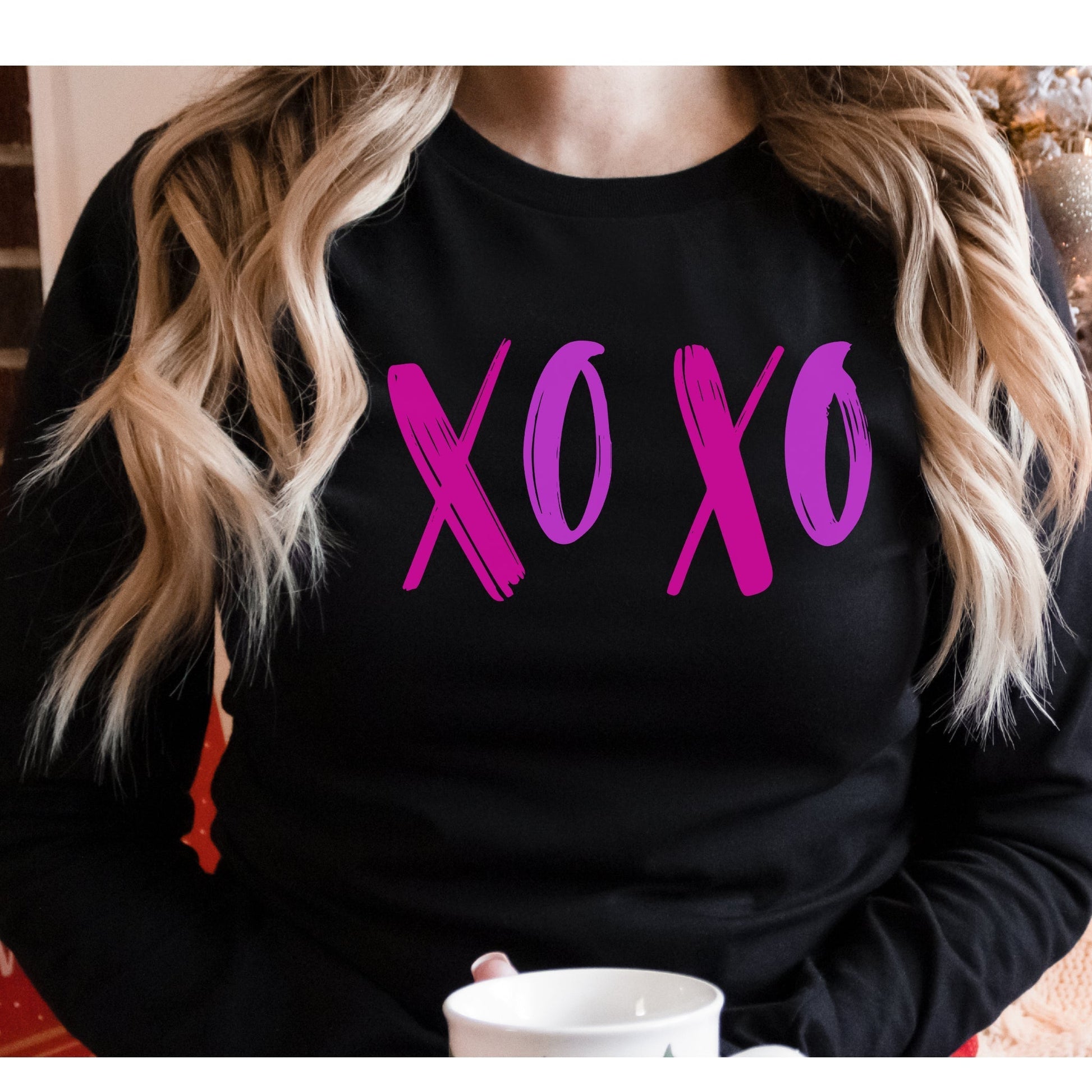 Valentine's Shirts for Women, LOVE Shirt, Cute Valentine's Tshirt Heart, Valentine's T-shirt, XOXO Shirt Mom Valentine Gift, Long Sleeve - Premium Long-sleeve - Just $22.50! Shop now at Nine Thirty Nine Design