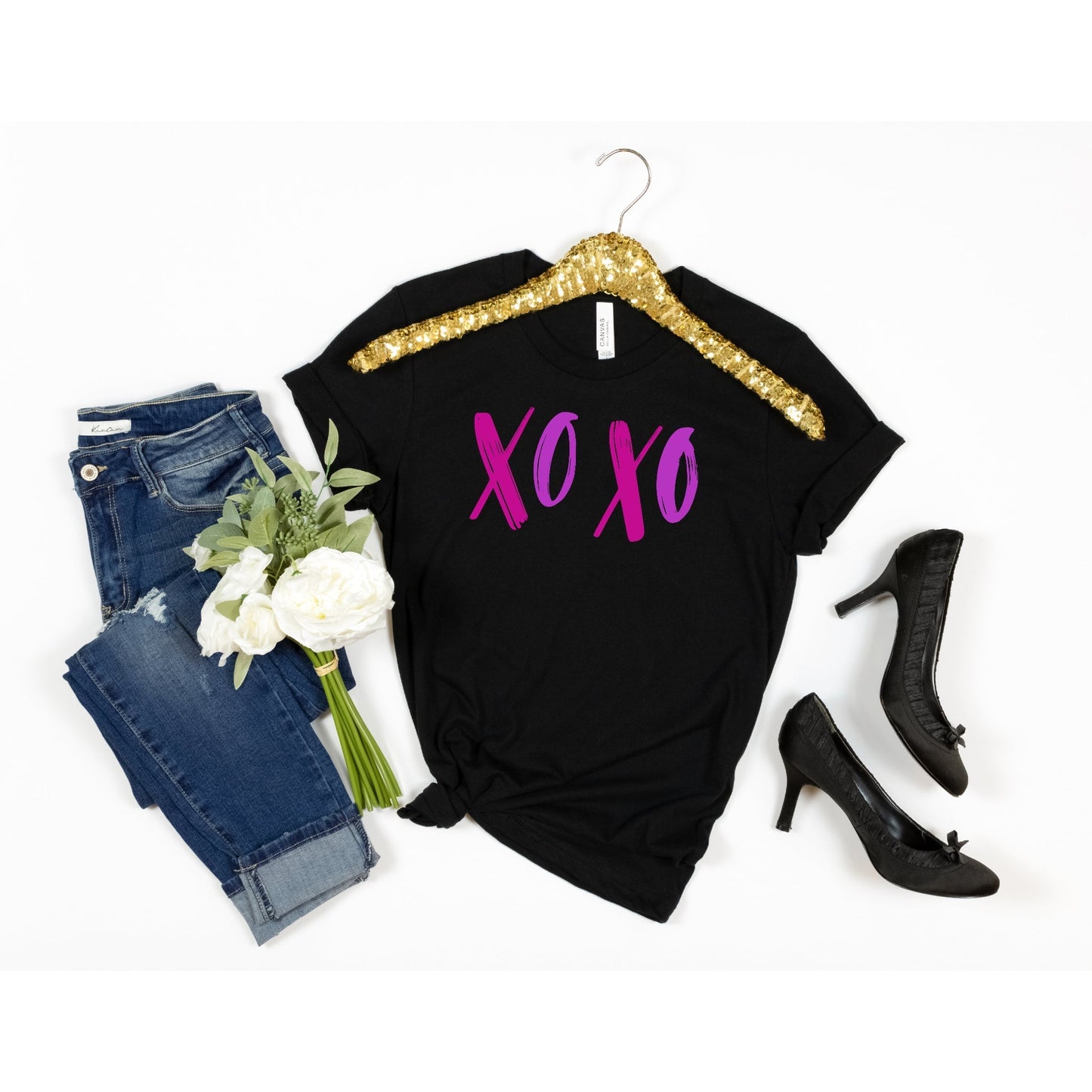 Valentine's Shirts for Women, LOVE Shirt, Cute Valentine's Tshirt Heart, Valentine's T-shirt, XOXO Shirt Teacher Mom Valentine Gift T-Shirt