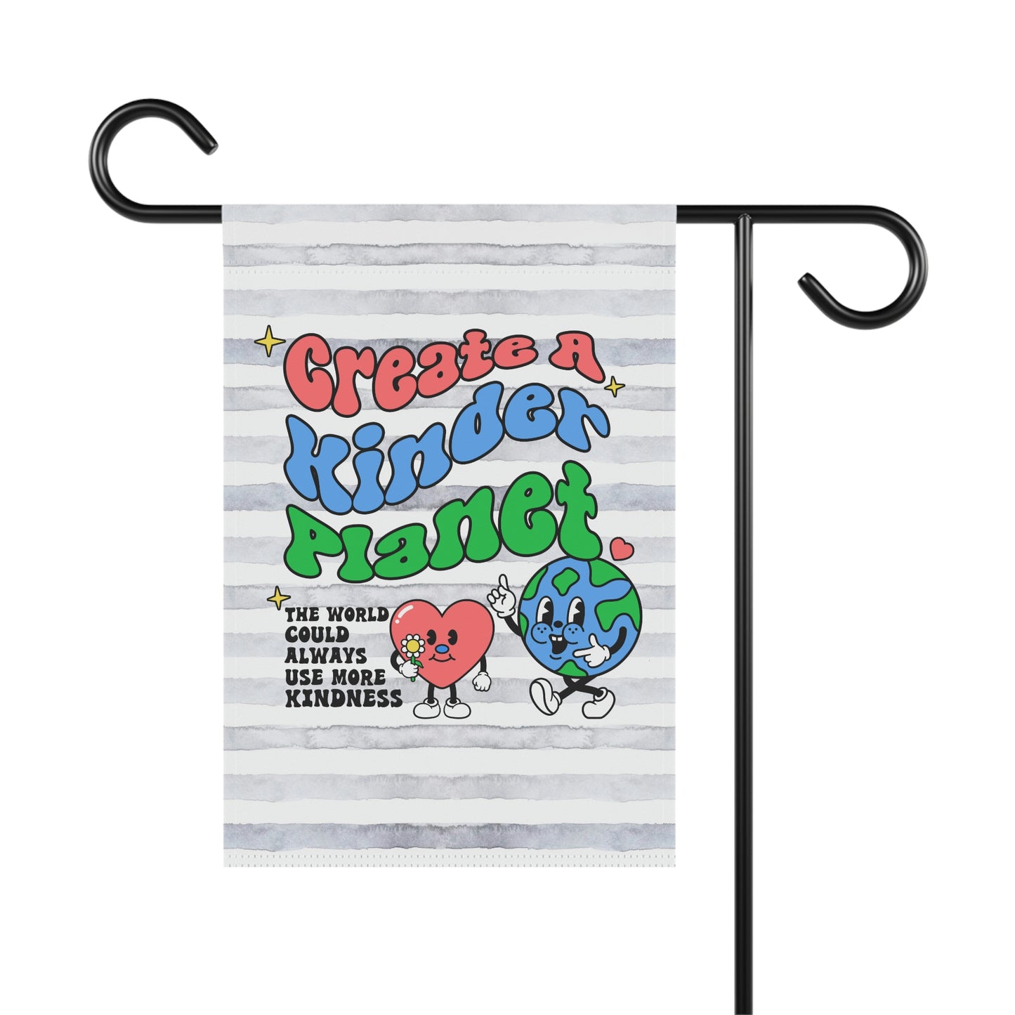 Create A Kinder Planet, Earth Day Flag, Welcome Flag, Aesthetic Flag, Planet Earth Flag, VSCO, Groovy, Custom Yard Flag