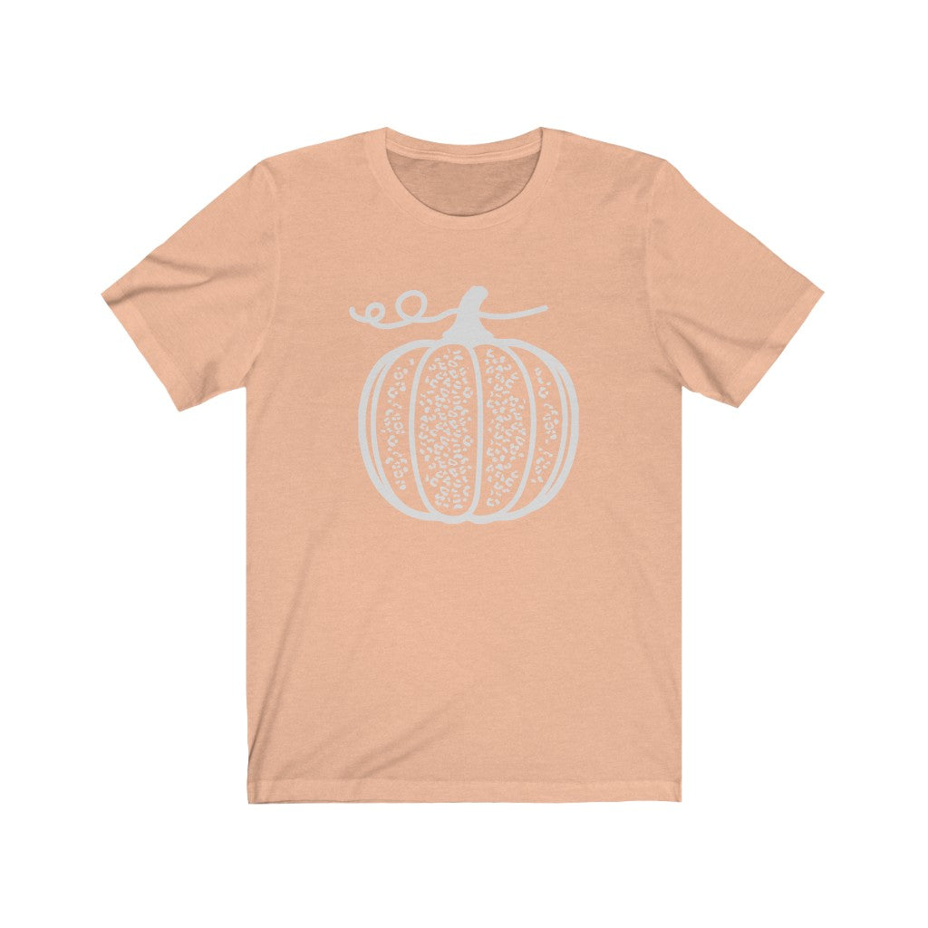 Leopard Print Pumpkin Short Sleeve Tee T-Shirt