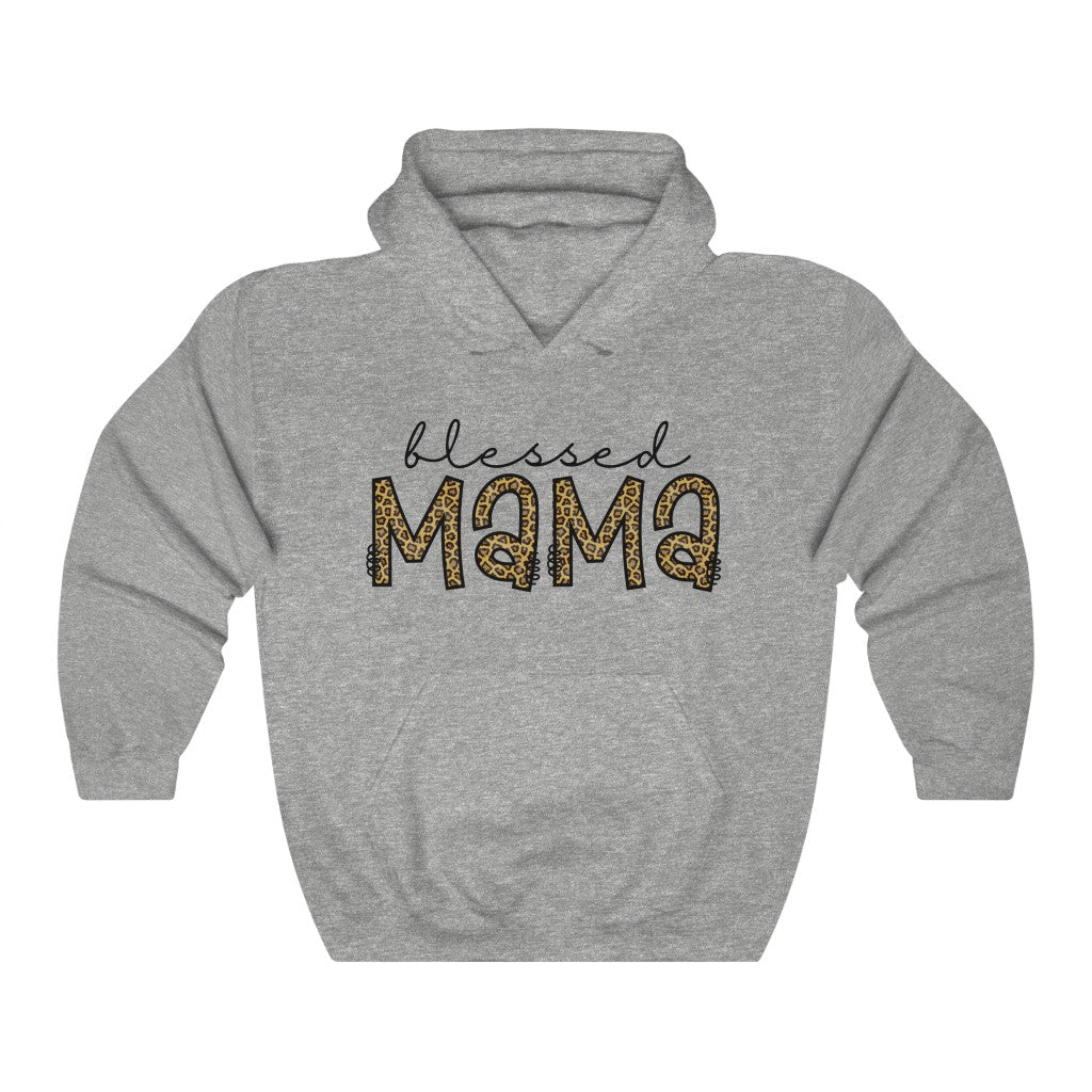 Blessed Mama Leopard Hooded Sweatshirt Hoodie
