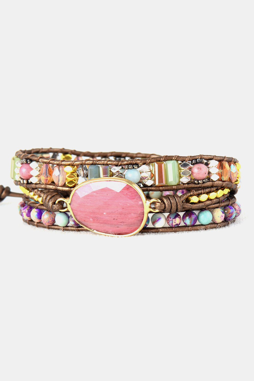 Handmade Crystal Beaded Natural Stone Bracelet - Premium Jewelry - Just $26! Shop now at Nine Thirty Nine Design