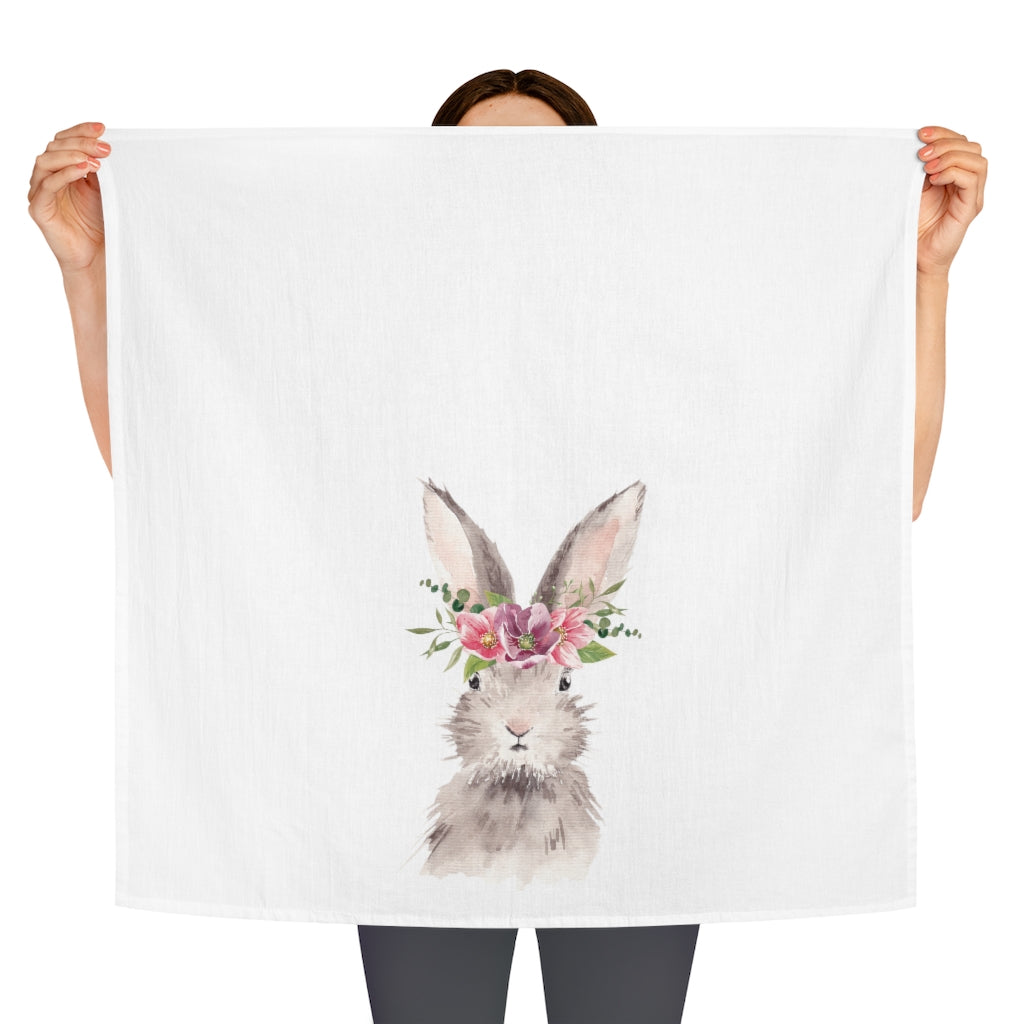 Spring Tea Towel, Easter Bunny Towel, Kitchen Towel, Table Linens, Easter Party Decor, Happy Easter, Easter Gift Spring Decor, Dish Towel Home Decor