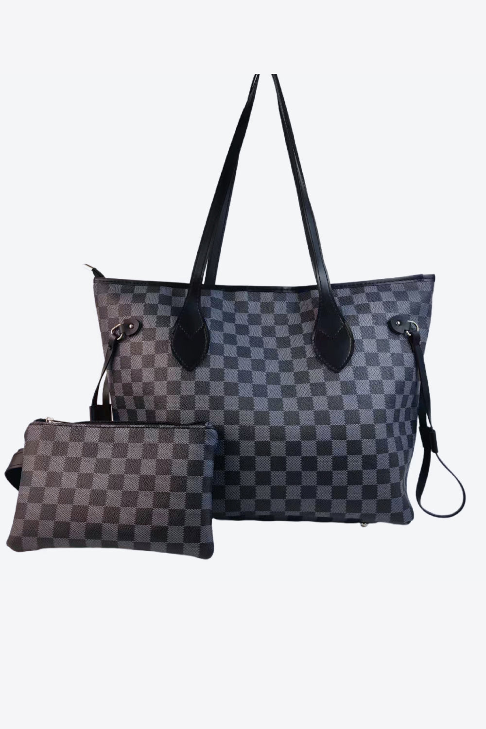 Checkered PVC Two-Piece Bag Set - Premium Bags - Just $37! Shop now at Nine Thirty Nine Design