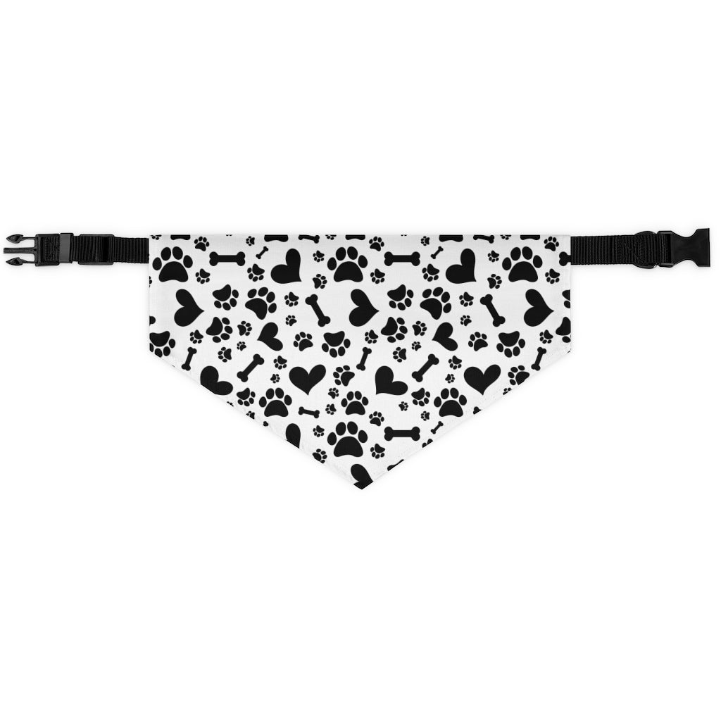 Paw Print Pet Bandana Collar Pets