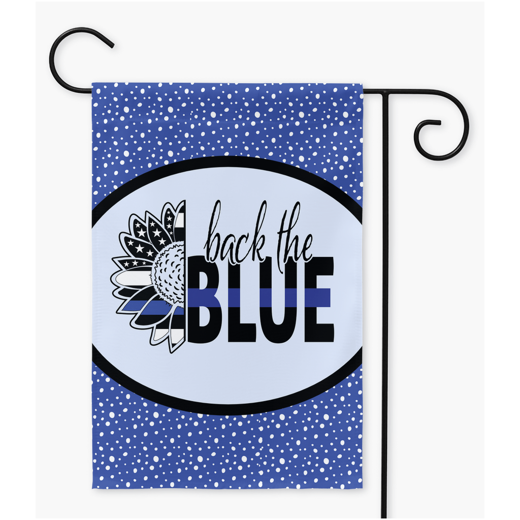 Back the Blue Garden Flag - Premium Flag - Just $16.99! Shop now at Nine Thirty Nine Design